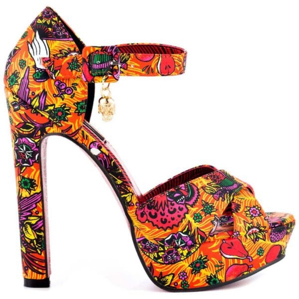 Iron Fist Vibrant Orange Kokomoan Platform Sandal 7